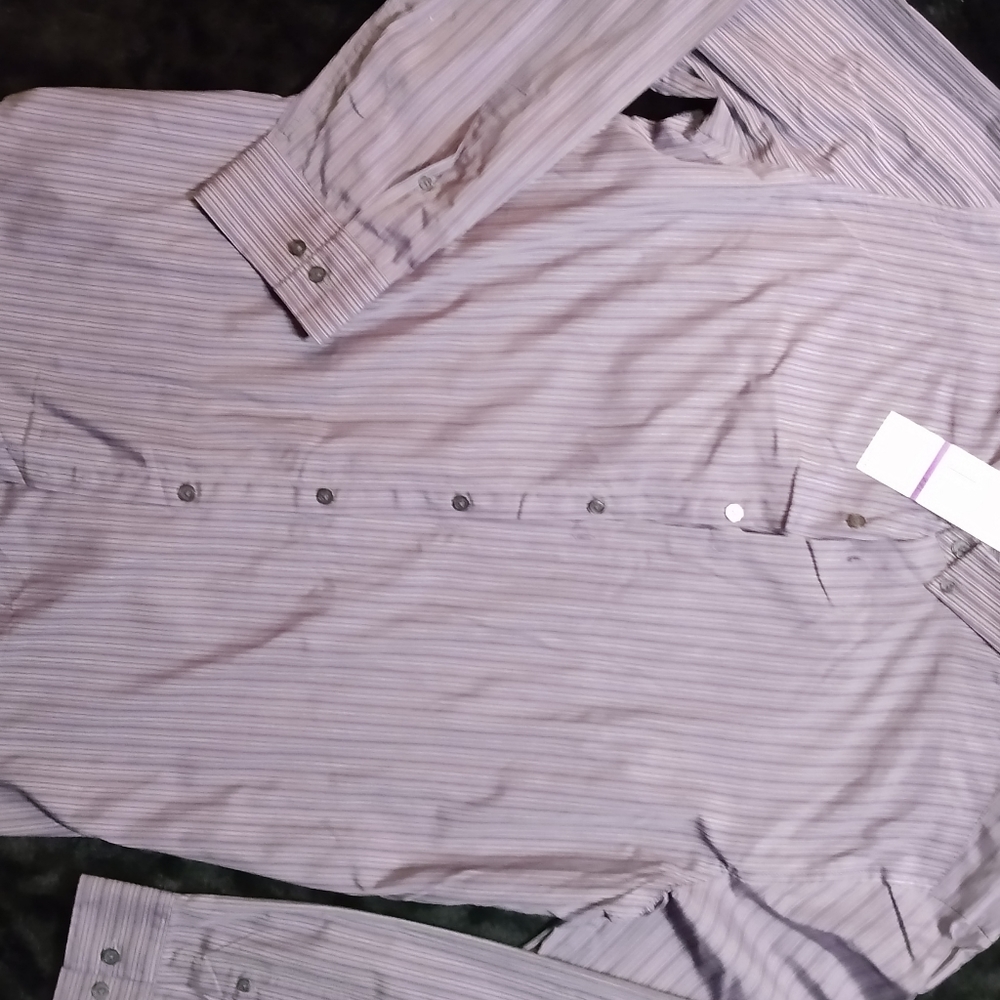 Mens Kenneth Cole reaction XXL striped button down